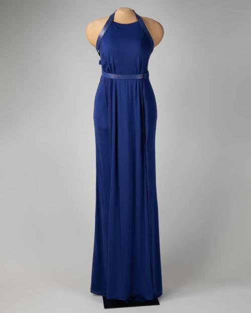 Cobalt Blue Halter Evening Gown