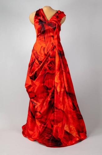 Red Petal Evening Gown