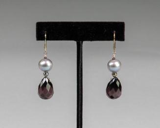 Silver And Faux Pearl Earrings