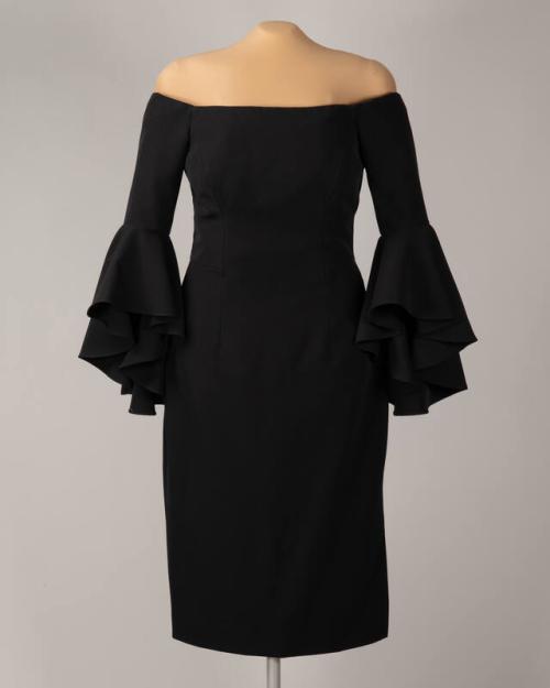 Black Bell-Sleeve Dress