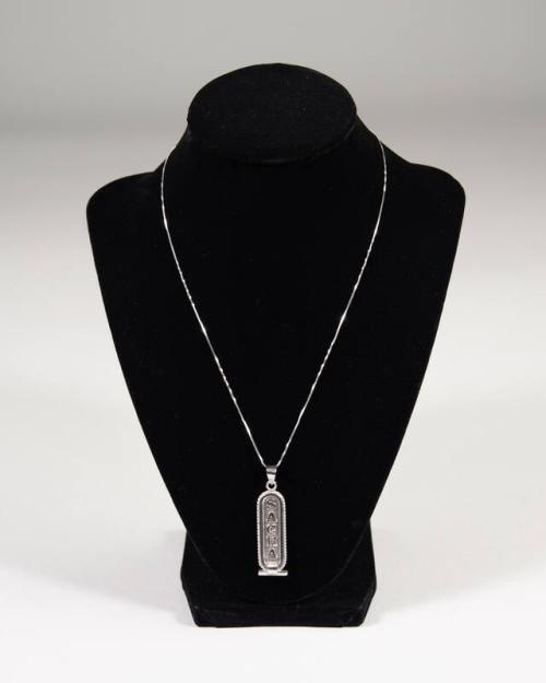 Silver Necklace With Cartouche Sasha Charm