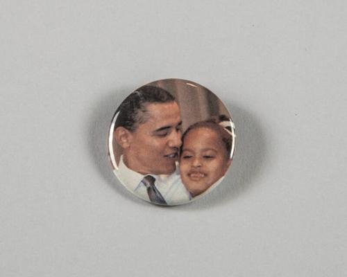 President Barack Obama and Malia Obama Button