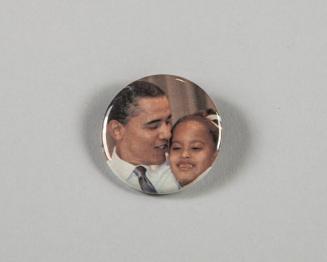 President Barack Obama and Malia Obama Button