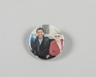 Young Barack Obama and His Grandmother Button