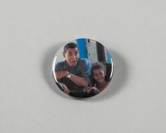 President Barack Obama and Sasha Obama Button