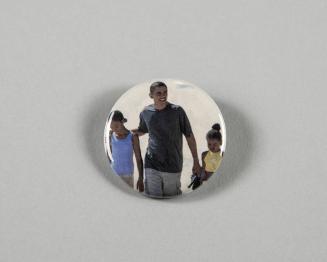 President Barack Obama and the First Children Button