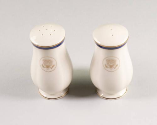 2009 White House Staff Mess Porcelain Salt  & Pepper Shaker Set