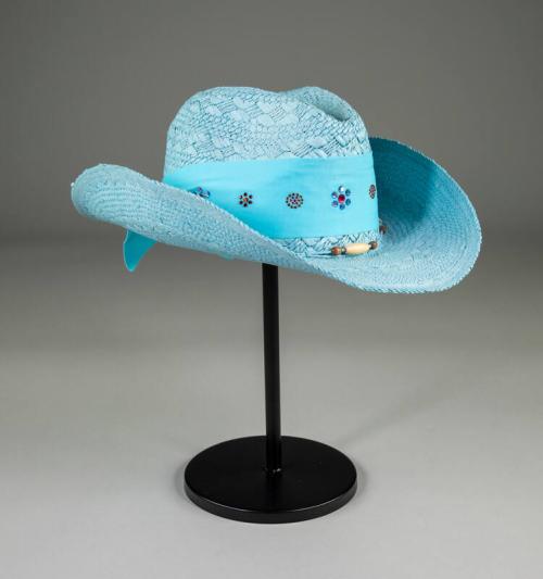 Blue Cowboy Hat with Rhinestones