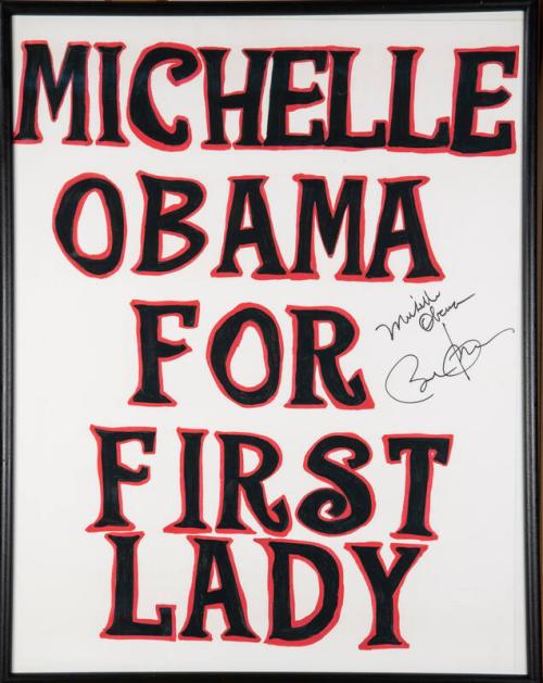 Michelle Obama for First Lady Framed Poster Print