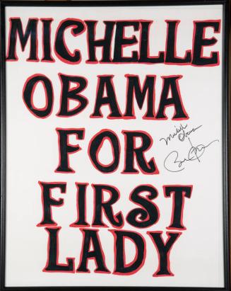 Michelle Obama for First Lady Framed Poster Print