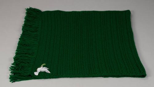 Green Knit Prayer Shawl
