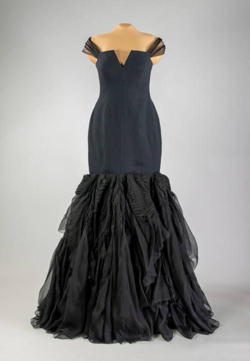 Black Mermaid Evening Gown