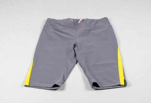 Gray and Yellow Stretch Shorts