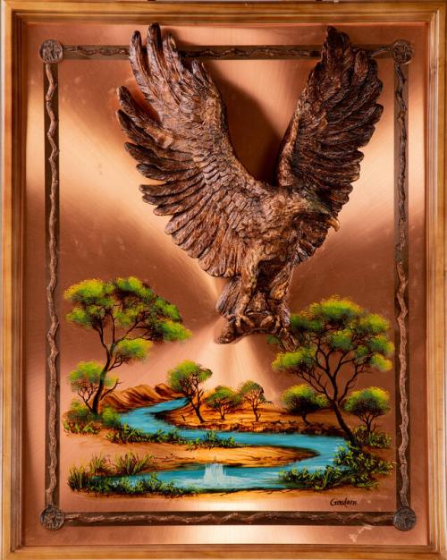 Framed Copper Eagle Relief