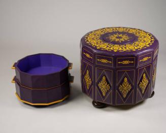 Purple and Yellow Ottoman