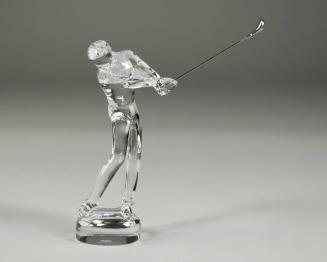 Crystal Statue of a Golfer