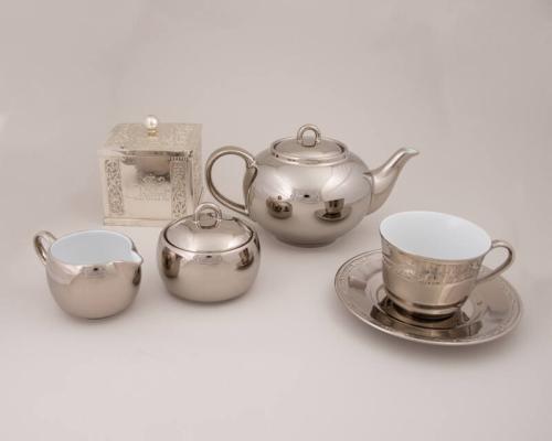 White Gold Plated Tea Service