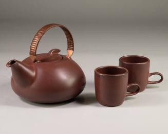 Ceramic and Copper Tea Set