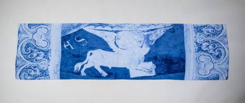 Blue Govern d'Andorra Silk Scarf