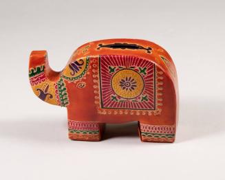 Orange Elephant Coin Bank