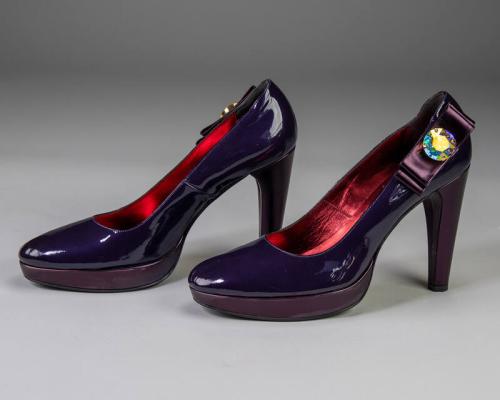 Purple Leather Pumps