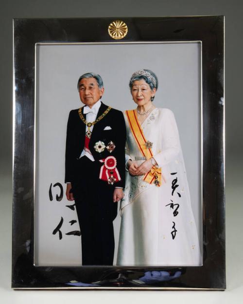 Framed Photograph of the Emperor and Empress of Japan