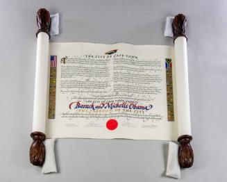 Freedom of the City of Cape Town Scroll