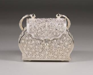 Silver Filigree Purse with Floral Lattice Decoration