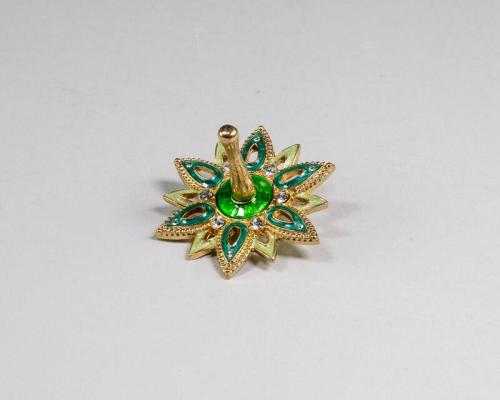 Green Floral Dreidel