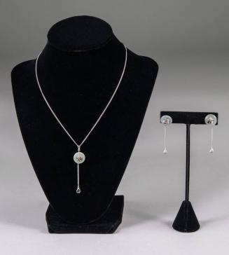 Silver and Gemstone Necklace and Earrings