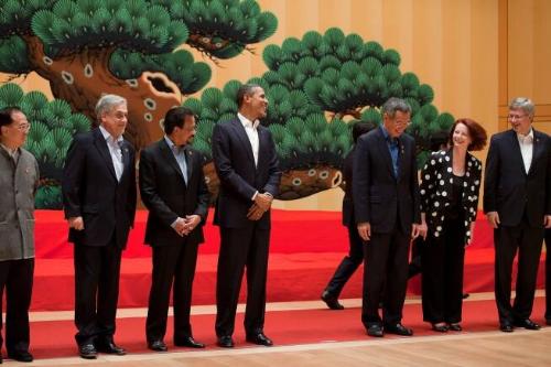 Image courtesy of the Barack Obama Presidential Library, President Barack Obama is photographed…