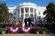 Image courtesy of the Barack Obama Presidential Library, President Barack Obama and President F…