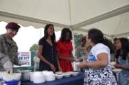 Image courtesy of the Barack Obama Presidential Library, First Lady Michelle Obama, along with …