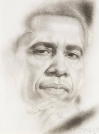 Shaded Painted Portrait of President Obama