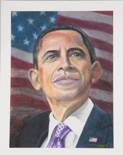 Pastel Portrait of President Obama
