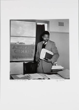 Nelson Mandela in his law office, 1952