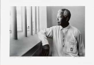 Nelson Mandela in his cell on Robben Island (revisit), 1994