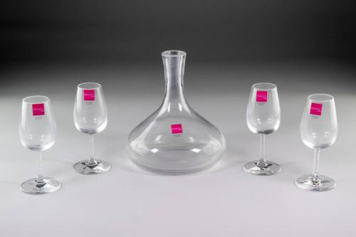 Crystal Decanter and Wine Glasses