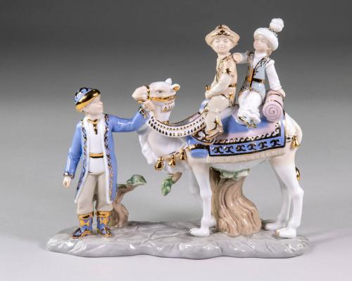 Figurine of Children Riding a Camel