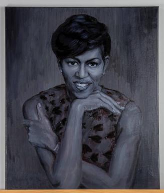 Gray Toned Portrait of First Lady