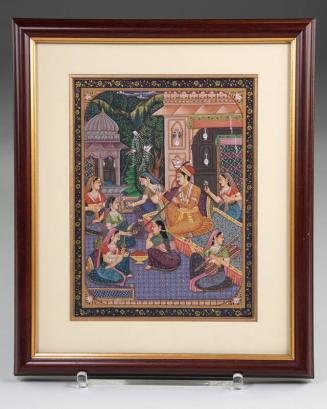 Mughal Painting with Smoker