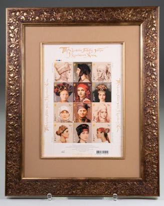 Framed Ukrainian Postage Stamps