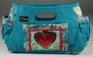 Teal Beaded and Sequined Purse