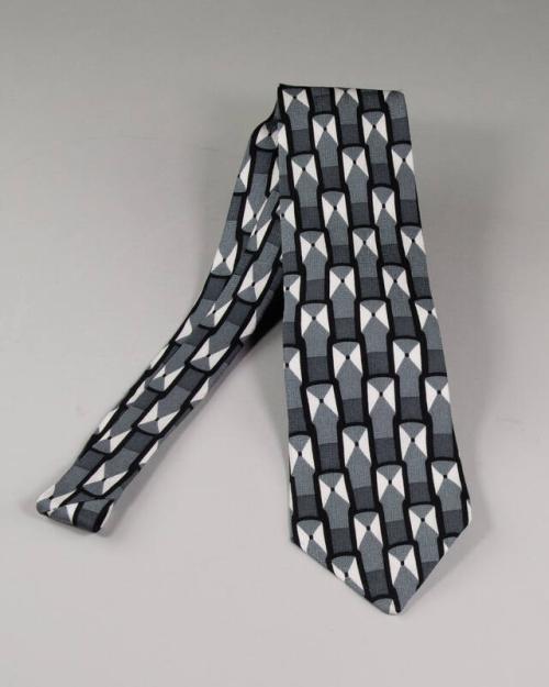 Journey Gray Patterned Necktie