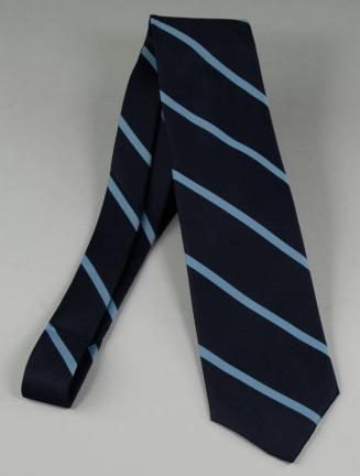 Navy and Light Blue Striped Necktie