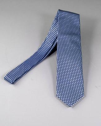 Two Tone Blue Embroidered Dot Necktie