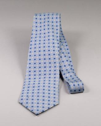 Blue and White Checkered Necktie