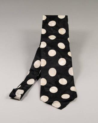 Black and White Polka Dot Necktie