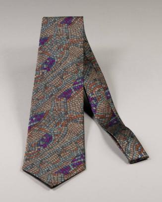 Multicolor Tile Patterned Necktie