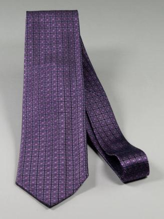 Purple and Navy Blue Checkered Necktie